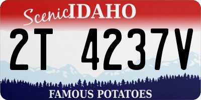 ID license plate 2T4237V