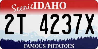ID license plate 2T4237X