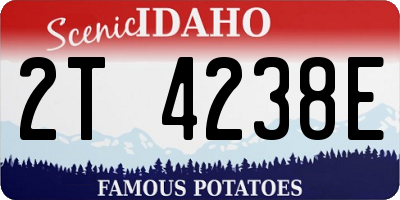 ID license plate 2T4238E