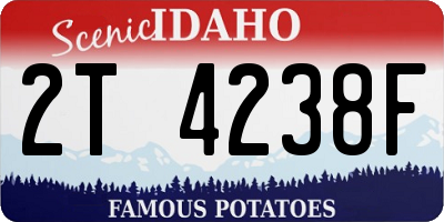 ID license plate 2T4238F
