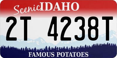 ID license plate 2T4238T