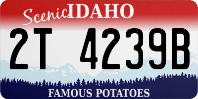 ID license plate 2T4239B