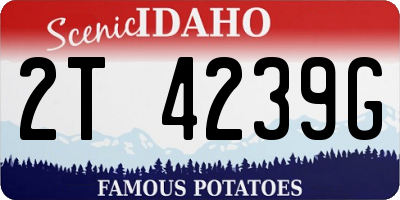 ID license plate 2T4239G