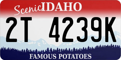 ID license plate 2T4239K