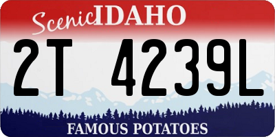 ID license plate 2T4239L