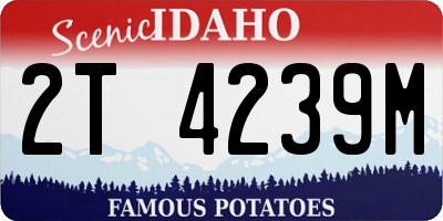 ID license plate 2T4239M