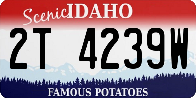 ID license plate 2T4239W