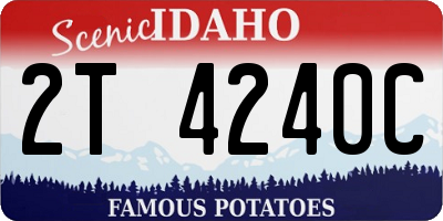 ID license plate 2T4240C
