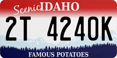ID license plate 2T4240K