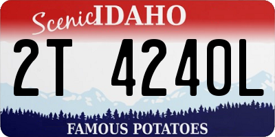ID license plate 2T4240L