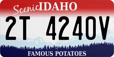 ID license plate 2T4240V