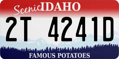 ID license plate 2T4241D