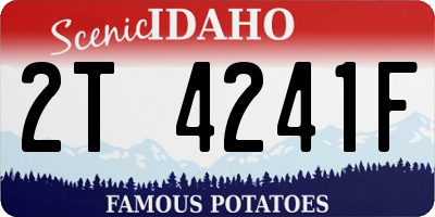 ID license plate 2T4241F