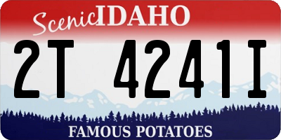 ID license plate 2T4241I