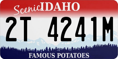 ID license plate 2T4241M