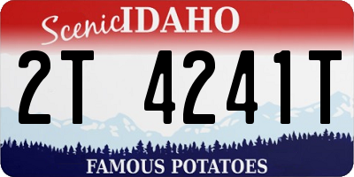 ID license plate 2T4241T
