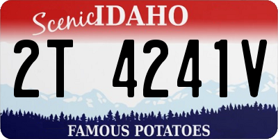 ID license plate 2T4241V