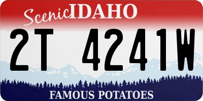 ID license plate 2T4241W
