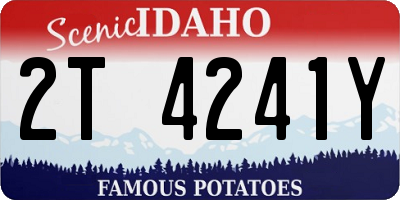 ID license plate 2T4241Y