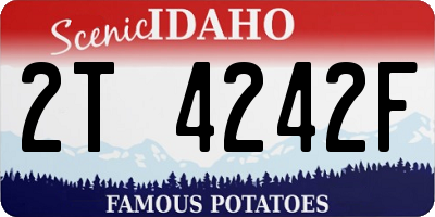 ID license plate 2T4242F