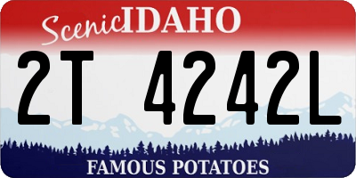 ID license plate 2T4242L