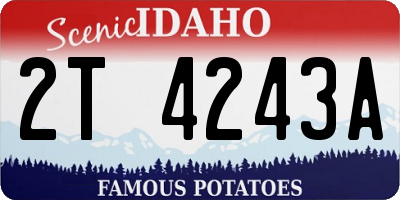 ID license plate 2T4243A