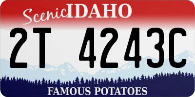 ID license plate 2T4243C