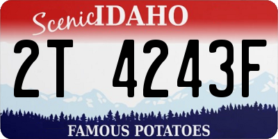 ID license plate 2T4243F