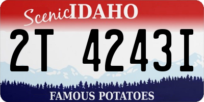 ID license plate 2T4243I