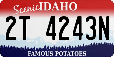 ID license plate 2T4243N