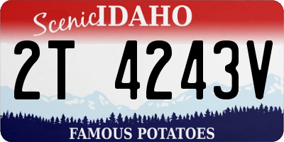 ID license plate 2T4243V
