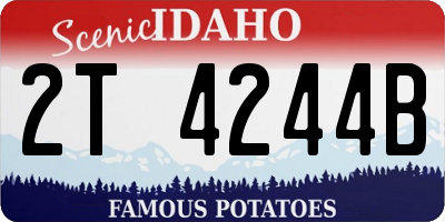 ID license plate 2T4244B