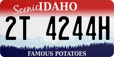 ID license plate 2T4244H