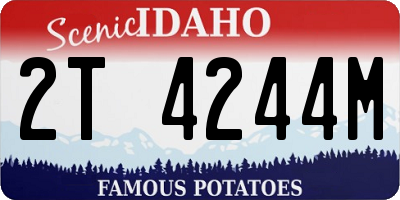 ID license plate 2T4244M