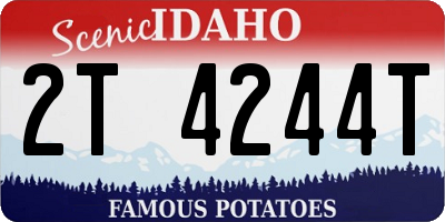 ID license plate 2T4244T