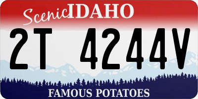 ID license plate 2T4244V