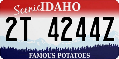 ID license plate 2T4244Z