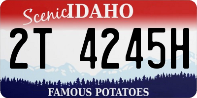ID license plate 2T4245H