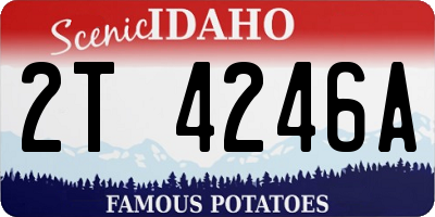 ID license plate 2T4246A