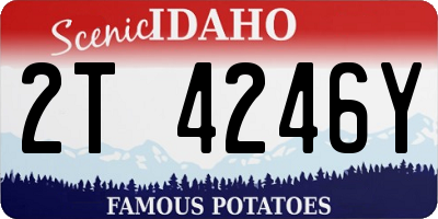 ID license plate 2T4246Y