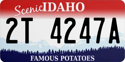 ID license plate 2T4247A