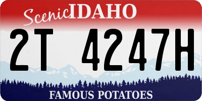 ID license plate 2T4247H