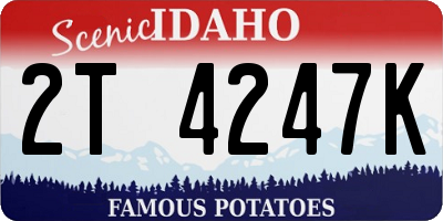 ID license plate 2T4247K