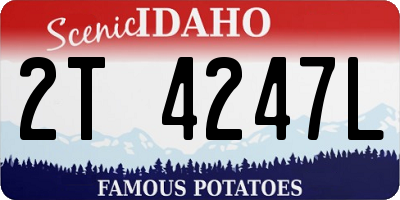 ID license plate 2T4247L