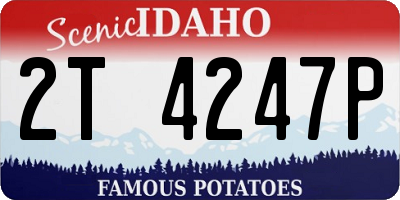 ID license plate 2T4247P