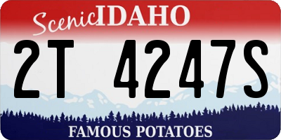 ID license plate 2T4247S