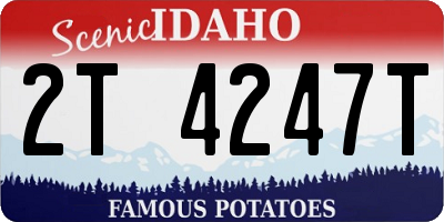 ID license plate 2T4247T
