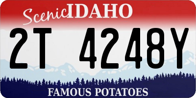 ID license plate 2T4248Y