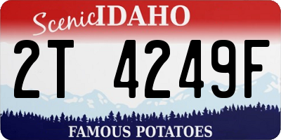 ID license plate 2T4249F