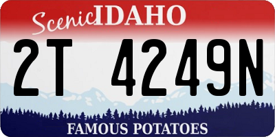 ID license plate 2T4249N